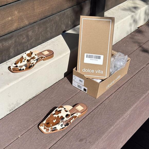 Dolce Vita Bradly Flats in Cocoa Taurus Calf Hair - Picture 6 of 8